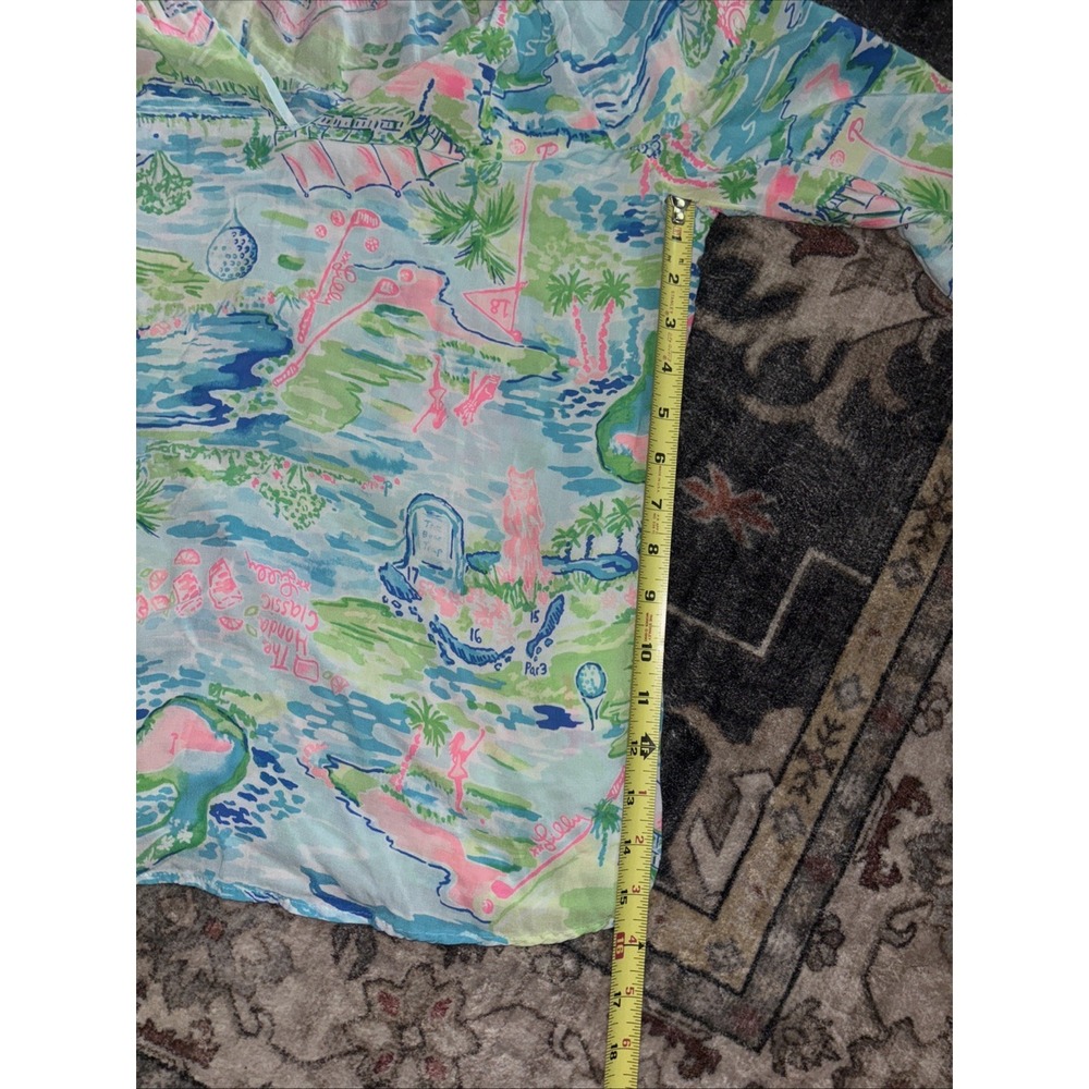 Lilly Pulitzer Willa Size XS Top Blouse Honda Classic Long Sleeve Golf - Picture 5 of 6